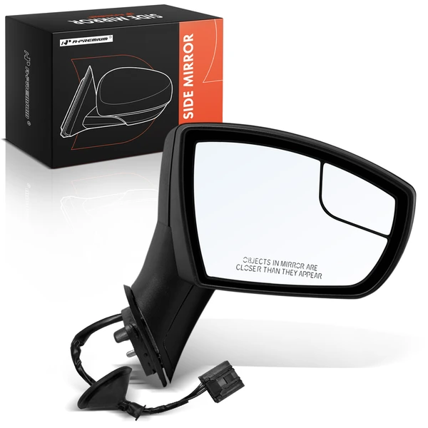 Right Passenger Side Mirror, Power Adjustment, Manual Folding, Textured Black A-Premium APMI2379TW