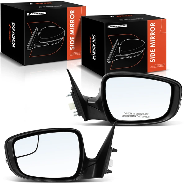 2014 Hyundai Elantra Coupe Driver & Passenger Mirror, Powered, with Heated, Smooth Black A-Premium APMI1476TW