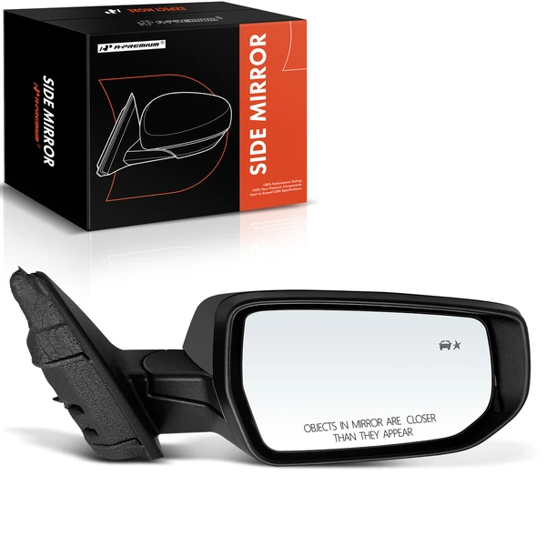 Right Passenger Side Mirror, Powered, with Heated, Smooth Black A-Premium APMI1478TW