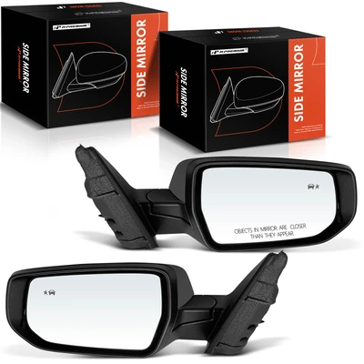 2 Pcs Driver & Passenger Black Mirror with Power Glass Adjust