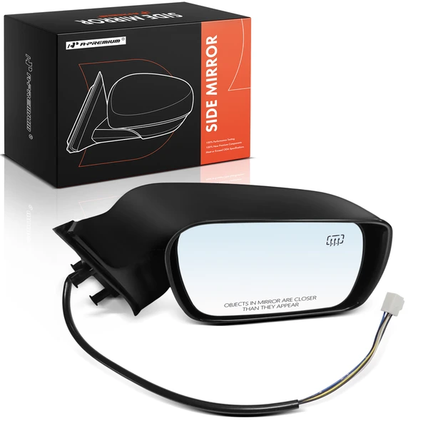 Right Passenger Side Mirror, Powered, with Heated, Paintable Black A-Premium APMI3049TW