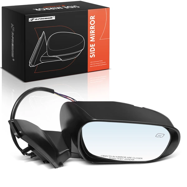 2010-2013 Toyota 4Runner Right Passenger Side Mirror, with Heating, Power Adjustment, Manual Folding, Textured Black A-Premium APMI3053TW