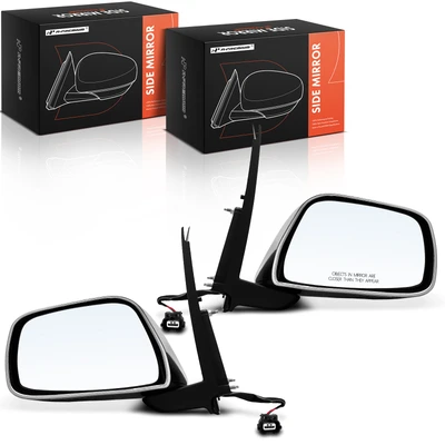 2 Pcs Driver & Passenger Chrome Mirror with Power Glass Adjust