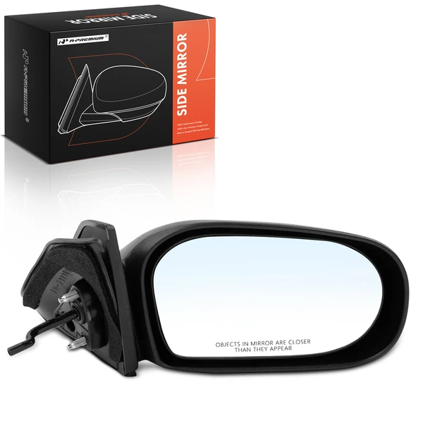 Right Passenger Side Mirror, Manual Adjustment, Non-Folding, Black A-Premium APMI3055TW