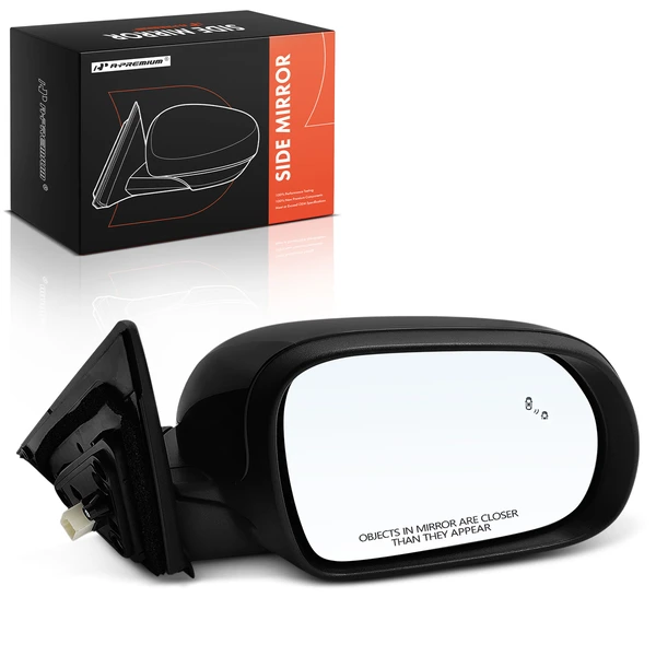 Right Passenger Side Mirror, Power Adjustment, Manual Folding, Black A-Premium APMI3158TW