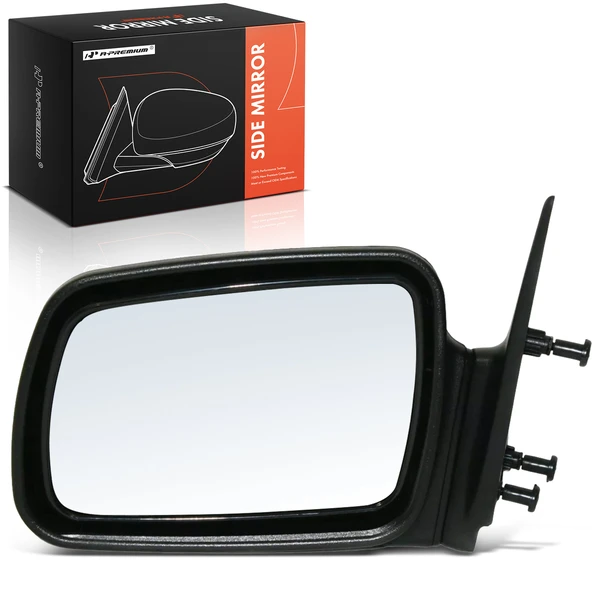 Left Driver Side Mirror, Manual, Textured Black A-Premium APMI2753TW
