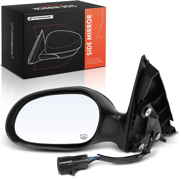 2002-2005 Mercury Sable Left Driver Side Mirror, Powered, with Heated, Smooth Black A-Premium APMI2005