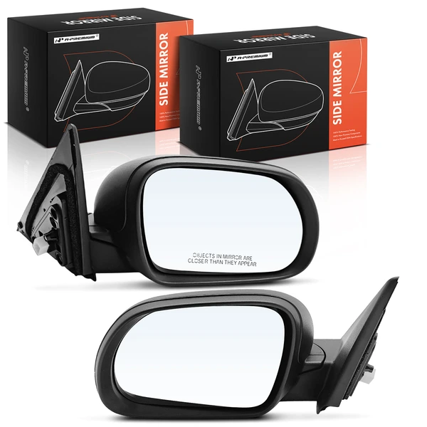 Driver & Passenger Mirror, Powered, Black A-Premium APMI3161TW