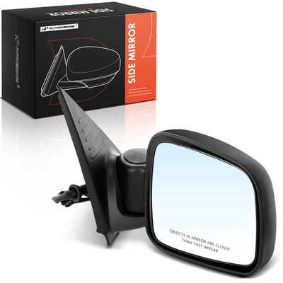 Passenger Black Power Mirror with Manual Fold