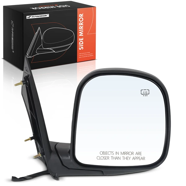 Right Passenger Side Mirror, Powered, with Heated, Smooth Black A-Premium APMI2767TW