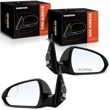 2 Pcs Driver & Passenger Black Mirror without Heated