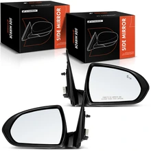 2 Pcs Driver & Passenger Black Mirror with Heated