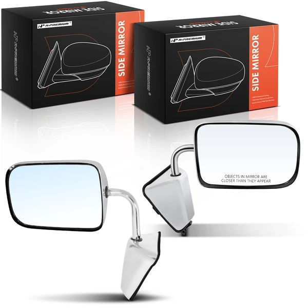 Driver & Passenger Mirror, Manual, Chrome A-Premium APMI2771TW
