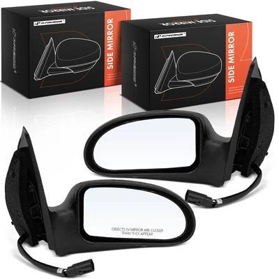 2 Pcs Driver & Passenger Black Textured Mirror with Power Glass Adjust