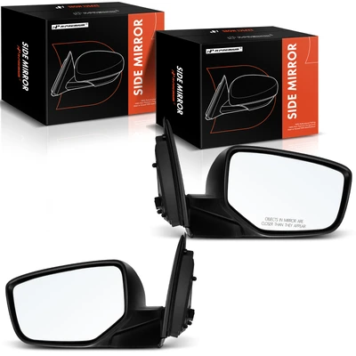 2 Pcs Driver & Passenger Black Mirror with Heated