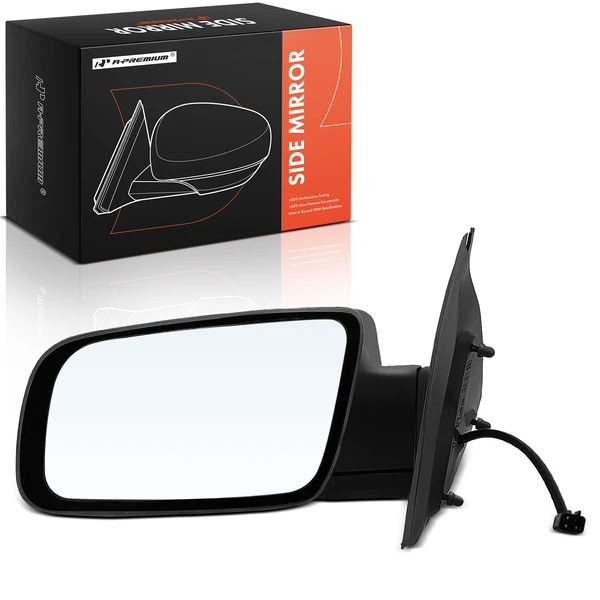 2000-2005 GMC Safari Left Driver Side Mirror, Powered 2000-2005 GMC Safari, Gloss Black A-Premium APMI2016