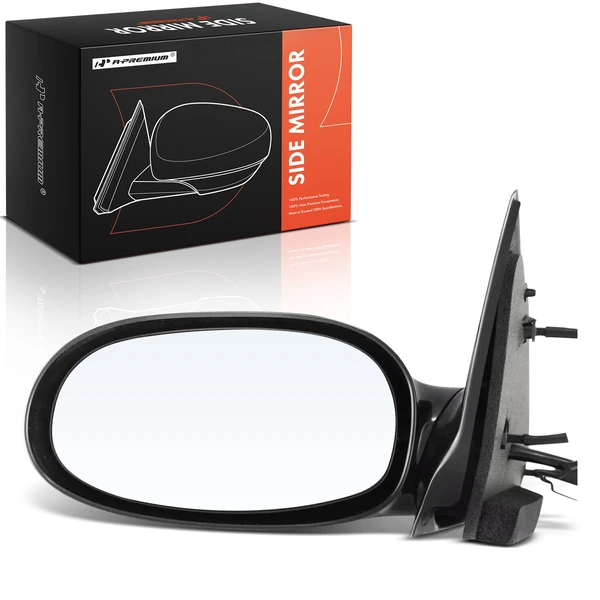 Left Driver Side Mirror, Manual, Black A-Premium APMI2777TW