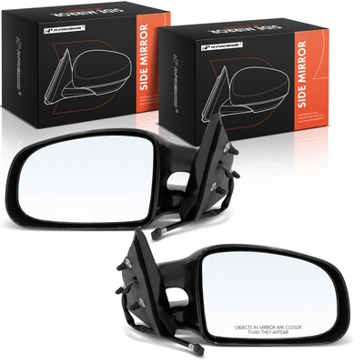2 Pcs Driver & Passenger Black Mirror with Power Glass Adjust