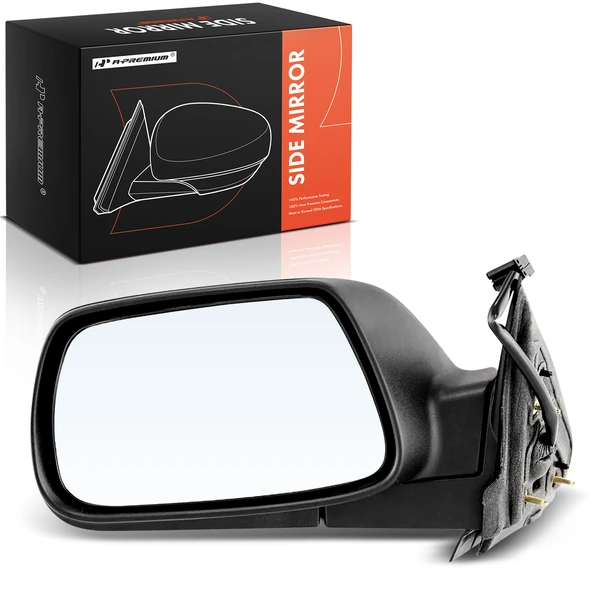 2005-2010 Jeep Grand Cherokee Left Driver Side Mirror, Power Adjustment, Manual Folding, Black A-Premium APMI2782TW