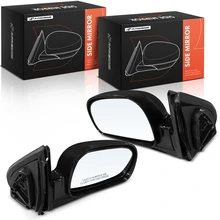 2003-2004 Hyundai Santa Fe Driver & Passenger Side Mirror Assembly, Power Adjustmented, Smooth Black A-Premium APMI3536PG