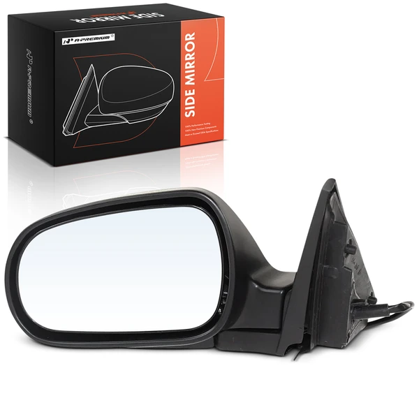 1997-2001 Honda Prelude Left Driver Side Mirror, Power Adjustment, Manual Folding, Black A-Premium APMI2779TW