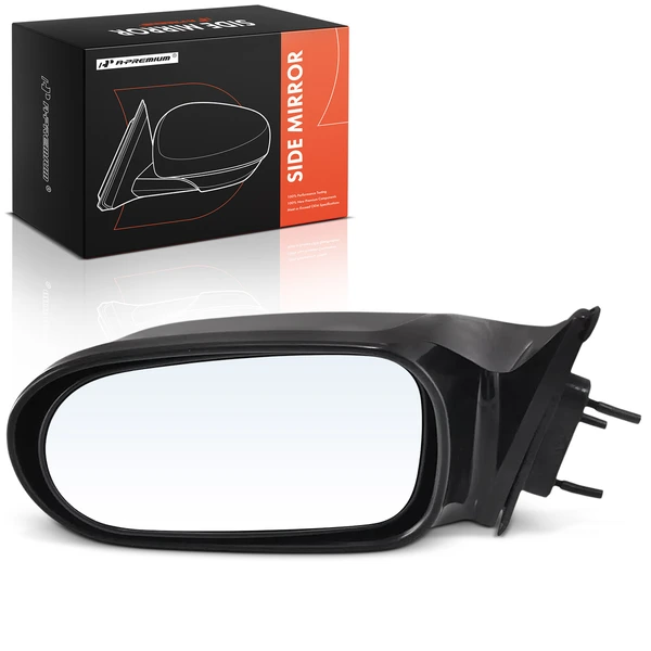 Left Driver Side Mirror, Powered, Smooth Black A-Premium APMI2781TW