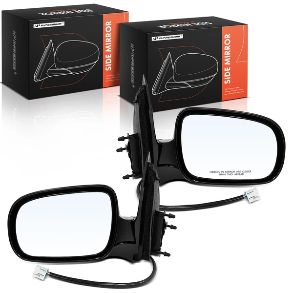 1999-2005 Chevrolet Venture Driver & Passenger Mirror, Powered, with Heated, Smooth Black A-Premium APMI2028