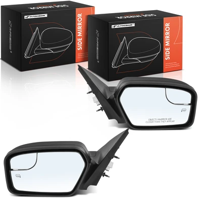 Driver & Passenger Mirror, with Heating, Power Adjustment, Non-Folding, Textured Black A-Premium APMI2034