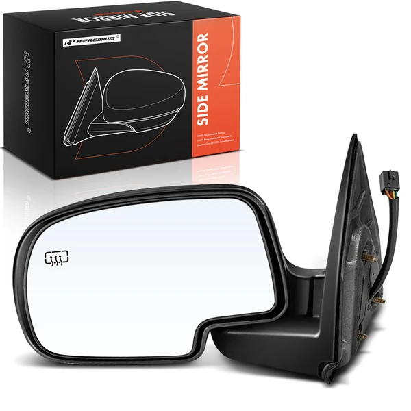 2002 Chevrolet Avalanche 2500 Left Driver Side Mirror, Powered, Textured Black A-Premium APMI2039