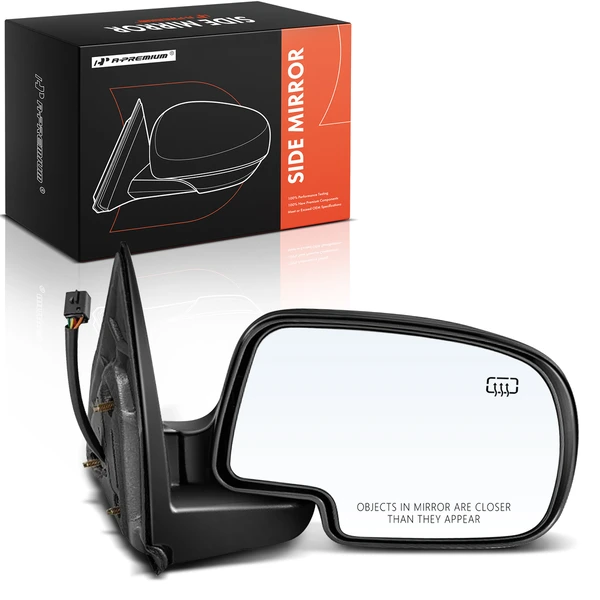 2002 Chevrolet Avalanche 2500 Right Passenger Side Mirror, Powered, Textured Black A-Premium APMI2040