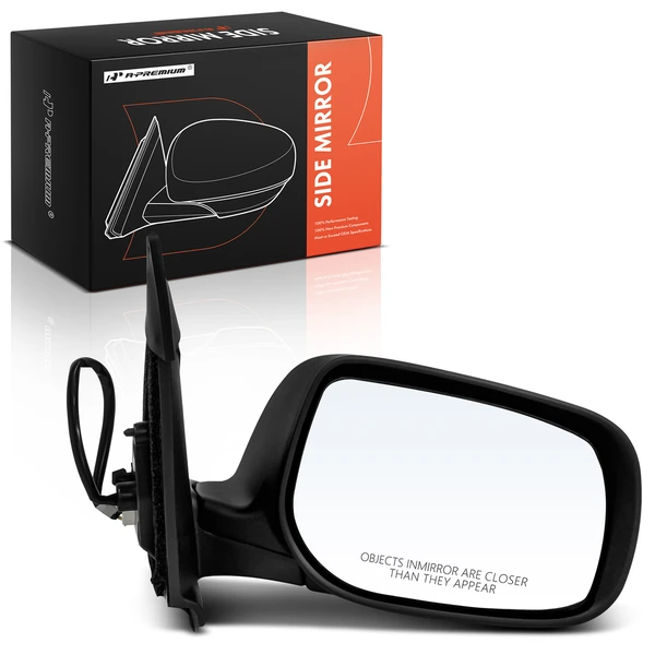 Right Passenger Side Mirror, Powered, Smooth Black A-Premium APMI2043