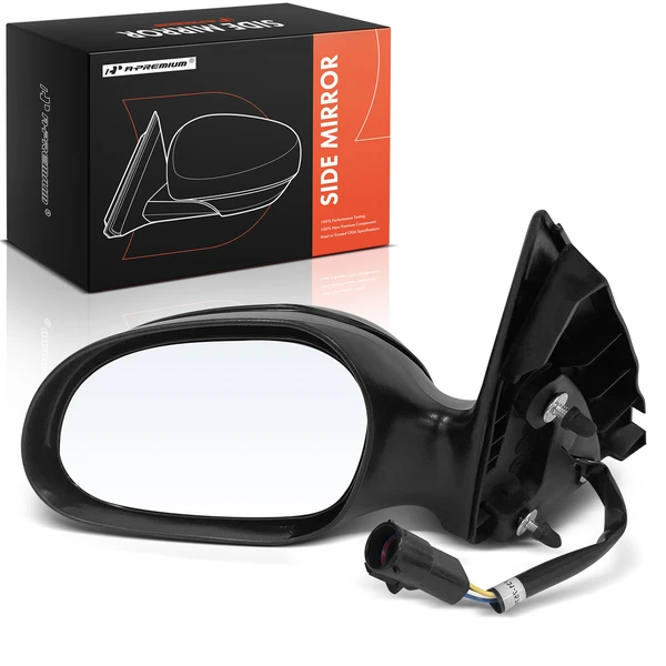2002-2005 Mercury Sable Left Driver Side Mirror, Powered 2002-2005 Mercury Sable, Smooth Black A-Premium APMI2052