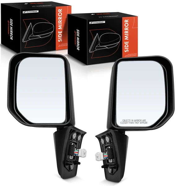 Driver & Passenger Mirror, Power Adjustment, Manual Folding, Smooth Black A-Premium APMI1506TW