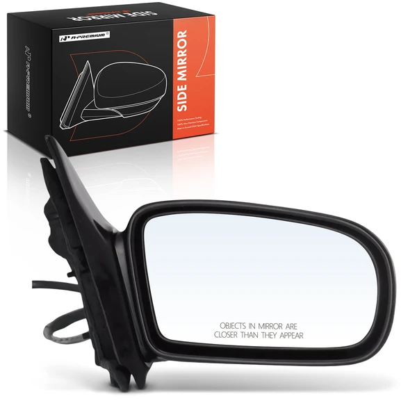 1997-1999 Oldsmobile Cutlass Right Passenger Side Mirror, Manual Adjustment, Manual Folding, Smooth Black A-Premium APMI2784TW