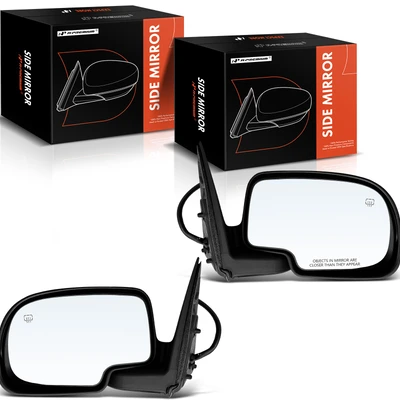 2 Pcs Driver & Passenger Black Mirror with Power Glass Adjust