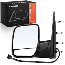 2003-2008 Ford E-150 Left Driver Side Mirror, Powered 2003-2008 Ford E-150, Smooth Black A-Premium APMI2058