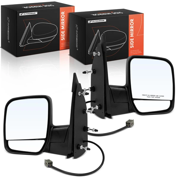2003-2006 Ford E-250 Driver & Passenger Mirror, Powered 2003-2006 Ford E-250, Smooth Black A-Premium APMI2057
