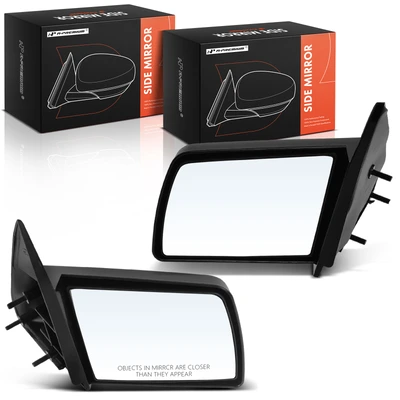 2 Pcs Manual Mirror Non-Folding Smooth