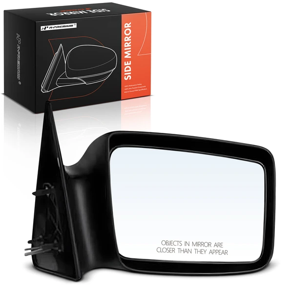 Right Passenger Side Mirror, Manual Adjustment, Manual Folding, Black A-Premium APMI2792TW