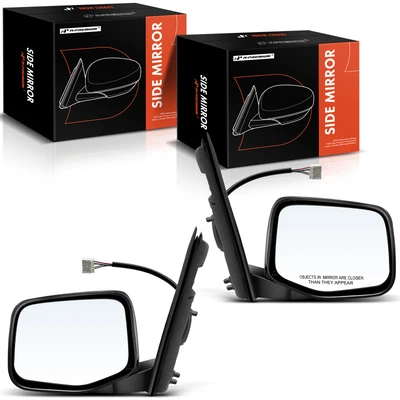 2 Pcs Driver & Passenger Textured Black Mirror with Heated