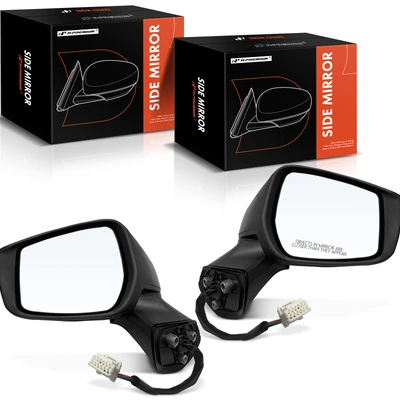 2 Pcs Driver & Passenger Black Mirror without Heated