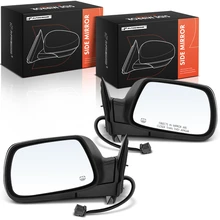2005-2010 Jeep Grand Cherokee Driver & Passenger Mirror, Powered, with Heated, Black A-Premium APMI2794TW