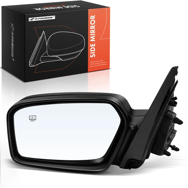 2006-2009 Ford Fusion Left Driver Side Mirror, Powered, with Heated, Smooth Black A-Premium APMI2076