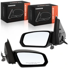 Left & Right Mirror, Power Adjustment, Non-Folding, Textured Black A-Premium APMI3237TW