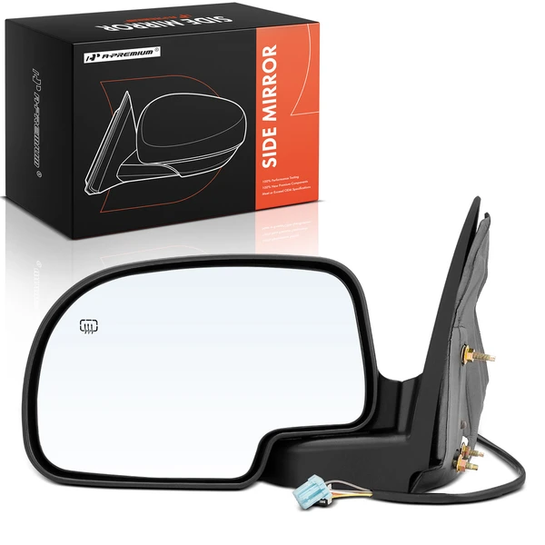 2003 2005-2006 Chevrolet Silverado 1500 HD Left Driver Side Mirror, Powered, with Heated, Black A-Premium APMI271