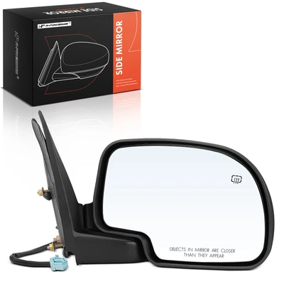 Front Right Black Power Heated Mirror