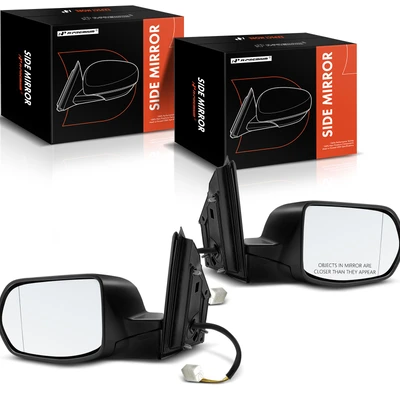 2 Pcs Driver & Passenger Textured Black Mirror without Heated