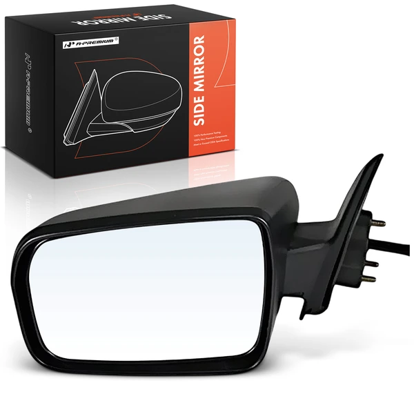 2004-2012 Mitsubishi Galant Left Driver Side Mirror, with Heating, Power Adjustment, Manual Folding, Black A-Premium APMI2799TW