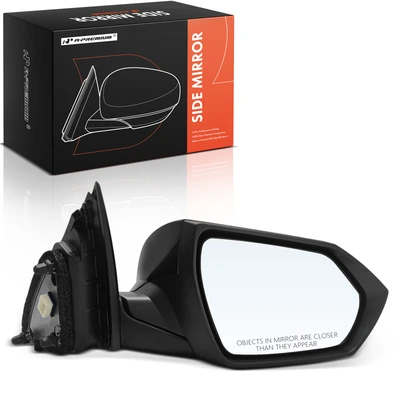 Passenger Black Power Mirror with Manual Folding