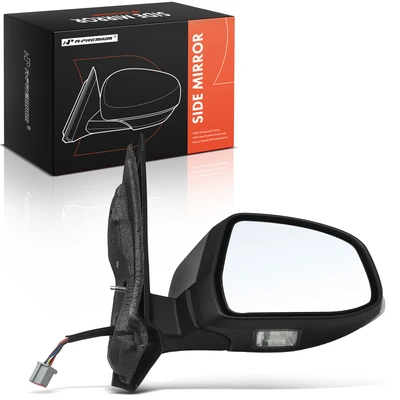 Passenger Black Power Mirror with Manual Folding